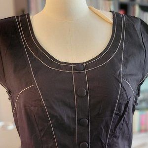 eShakti Vintage Style Cotton Dress 50's Inspired-